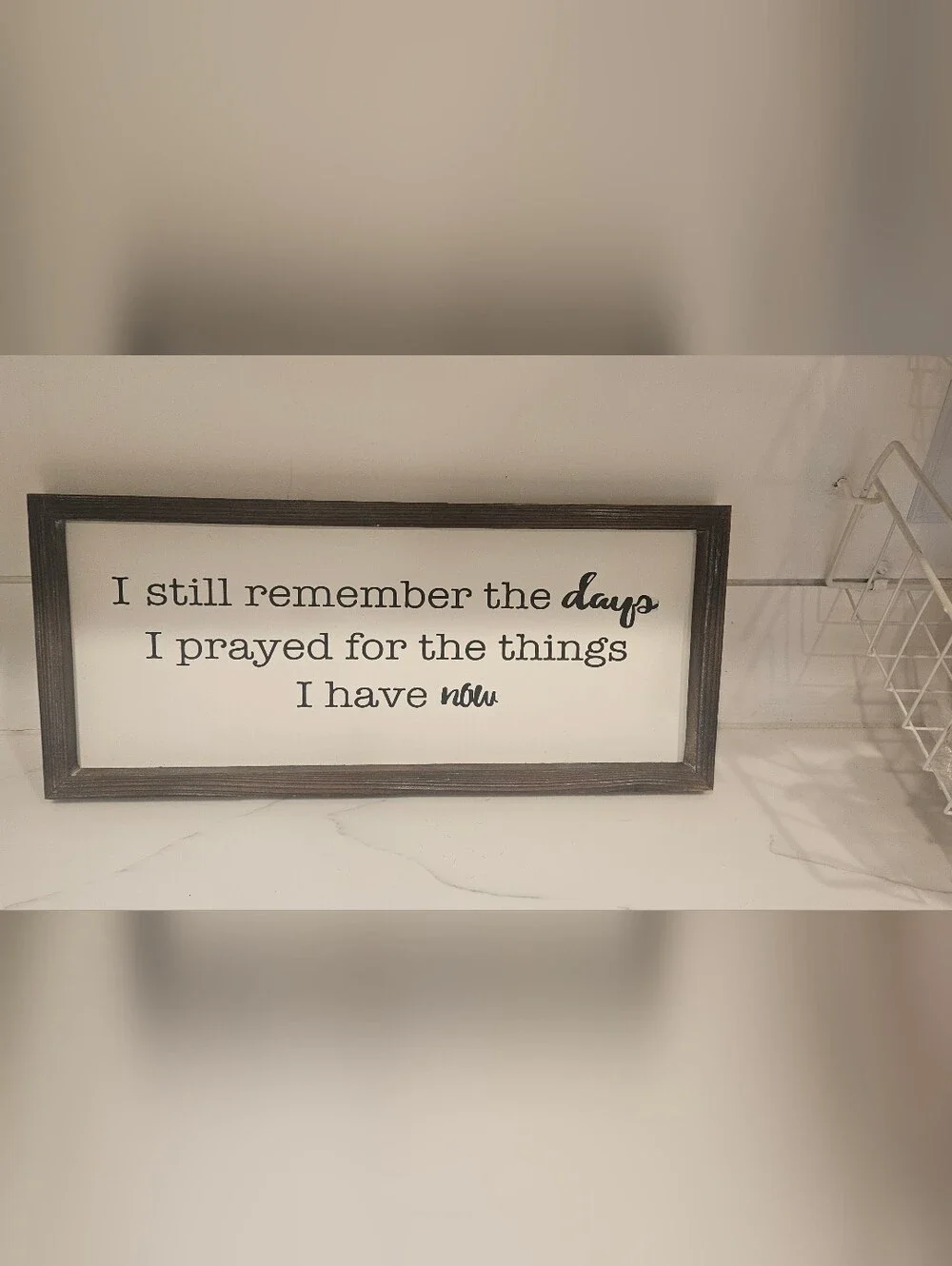 Framed PRAY with Black Script